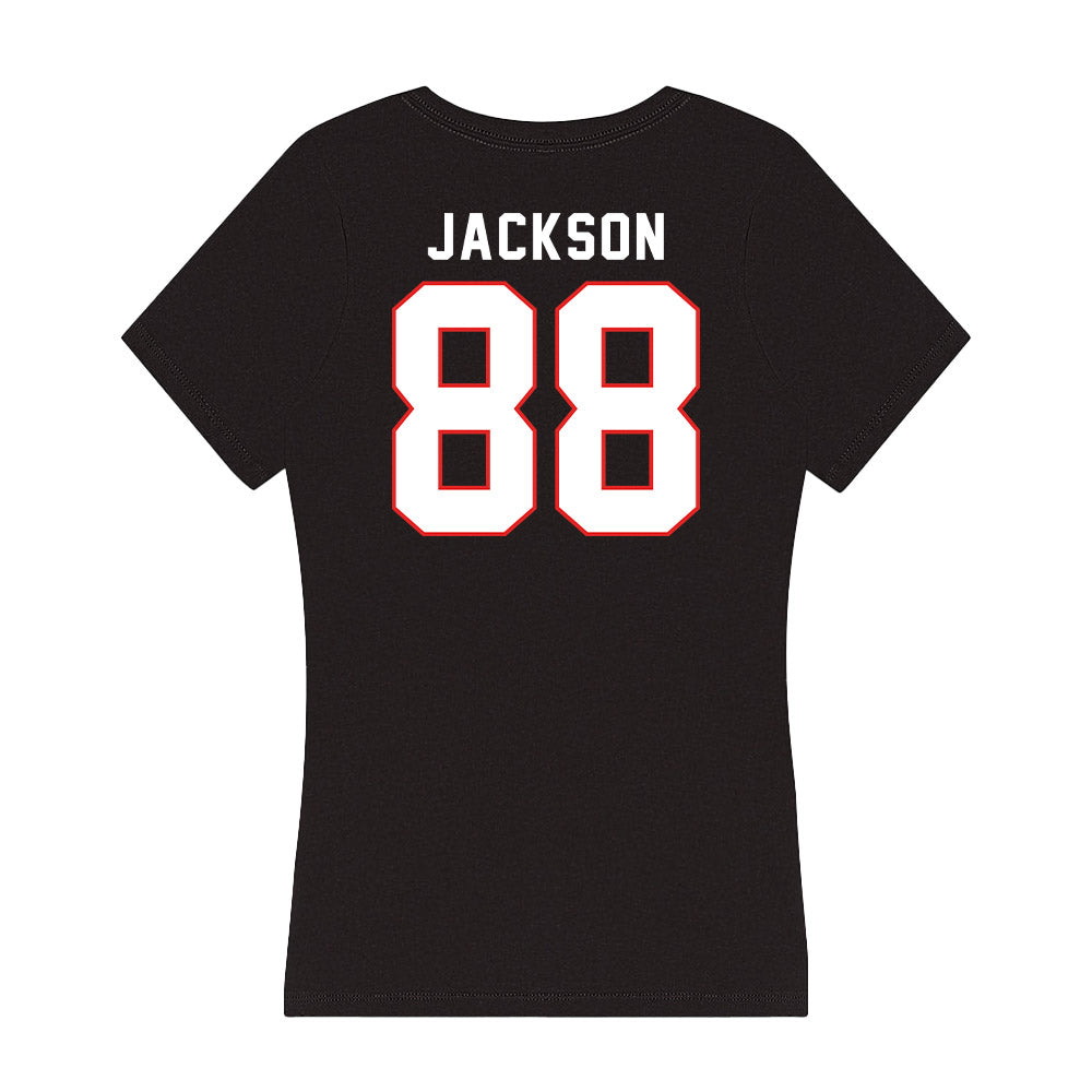 Texas Tech - NCAA Football : Trey Jackson - Women's V-Neck T-Shirt-1