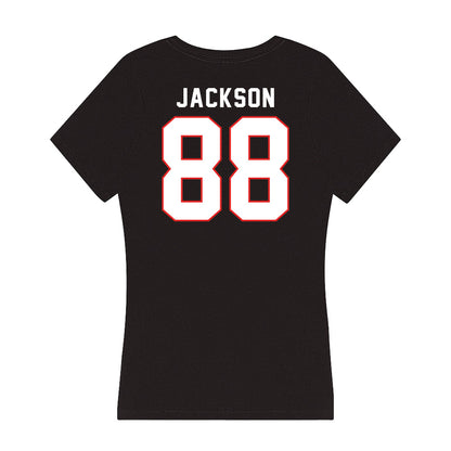 Texas Tech - NCAA Football : Trey Jackson - Women's V-Neck T-Shirt-1