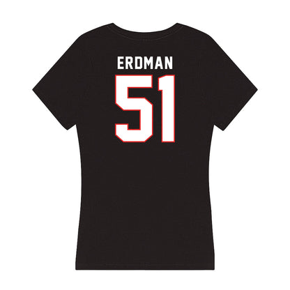 Texas Tech - NCAA Baseball : Zach Erdman - Women's V-Neck T-Shirt-1
