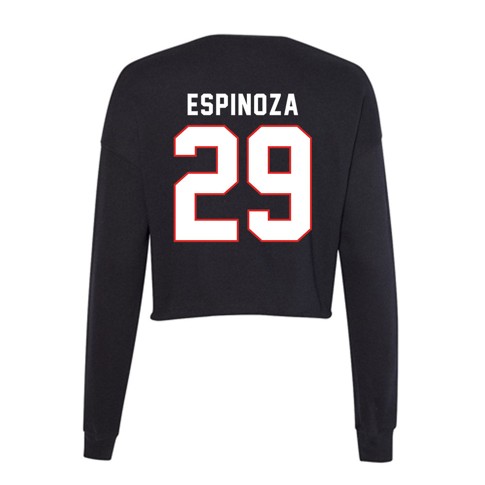 Texas Tech - NCAA Baseball : Jorden Espinoza - Women's Cropped Crew Fleece-1