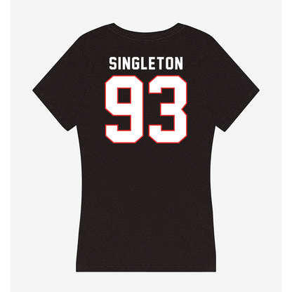 Texas Tech - NCAA Football : Dylan Singleton - Women's V-Neck T-Shirt-1