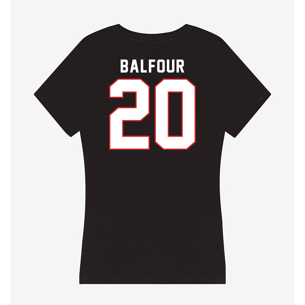Texas Tech - NCAA Football : Dontae Balfour - Women's V-Neck T-Shirt-1