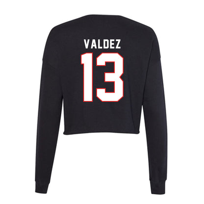 Texas Tech - NCAA Softball : Victoria Valdez - Women's Cropped Crew Fleece-1
