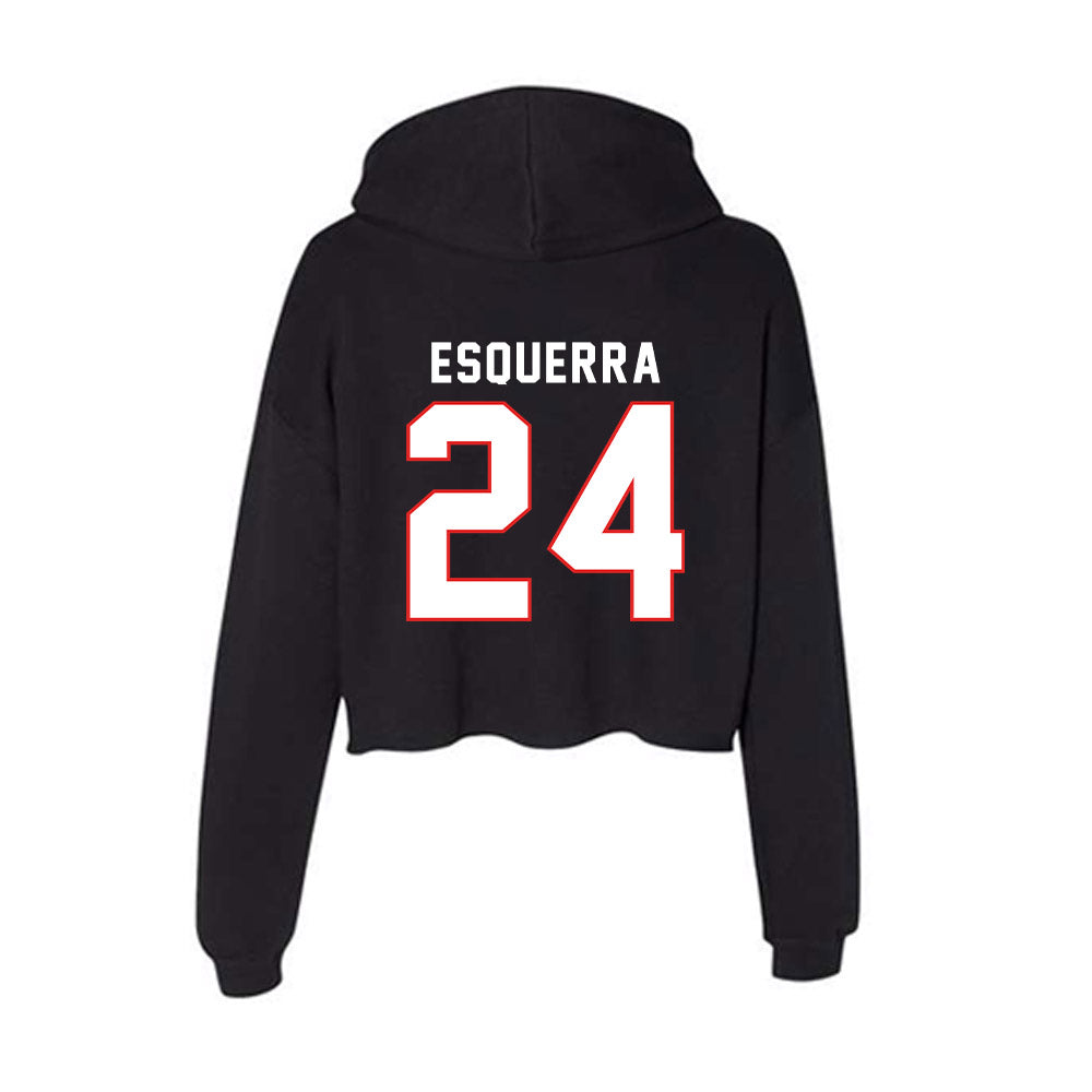 Texas Tech - NCAA Football : Malik Esquerra - Women's Crop Fleece Hoodie-1