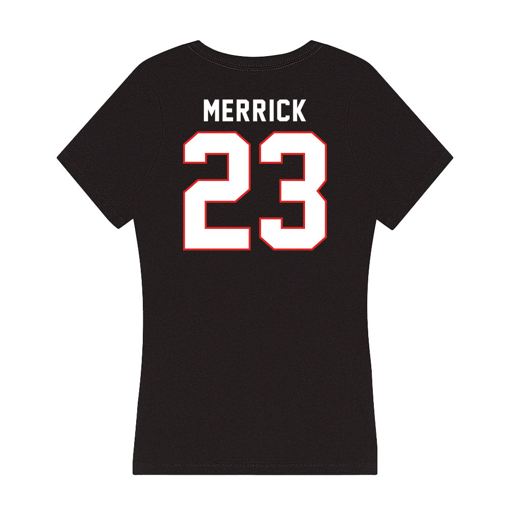 Texas Tech - NCAA Women's Volleyball : Emily Merrick - Women's V-Neck T-Shirt-1