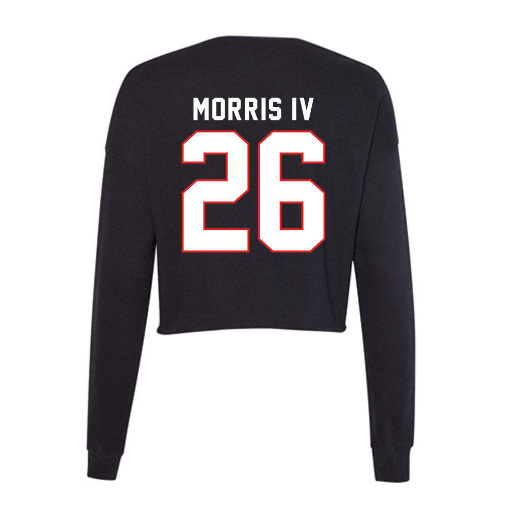 Texas Tech - NCAA Football : Sammy Morris IV - Women's Cropped Crew Fleece-1