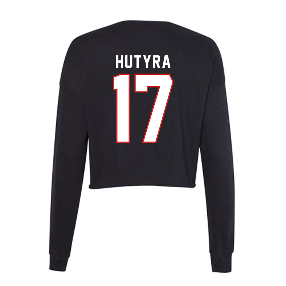 Texas Tech - NCAA Baseball : Parker Hutyra - Women's Cropped Crew Fleece-1