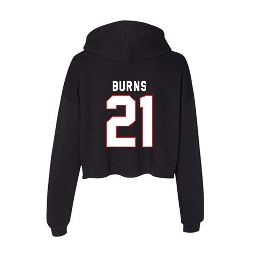 Texas Tech - NCAA Baseball : Jackson Burns - Women's Crop Fleece Hoodie-1