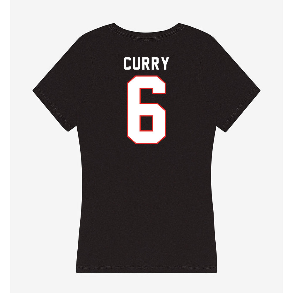 Texas Tech - NCAA Football : John Curry - Women's V-Neck T-Shirt-1