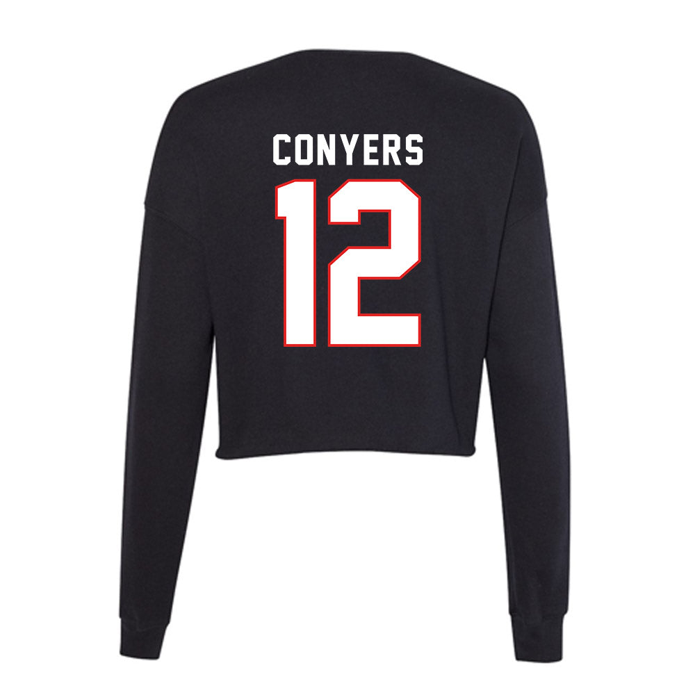 Texas Tech - NCAA Football : Jalin Conyers - Women's Cropped Crew Fleece-1