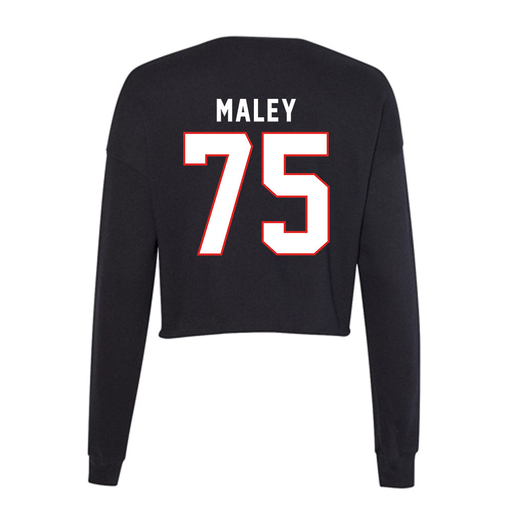 Texas Tech - NCAA Football : Garin Maley - Women's Cropped Crew Fleece-1