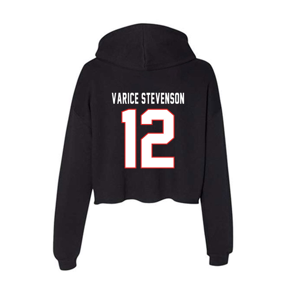 Texas Tech - NCAA Football : Marquez Varice Stevenson - Women's Crop Fleece Hoodie-1