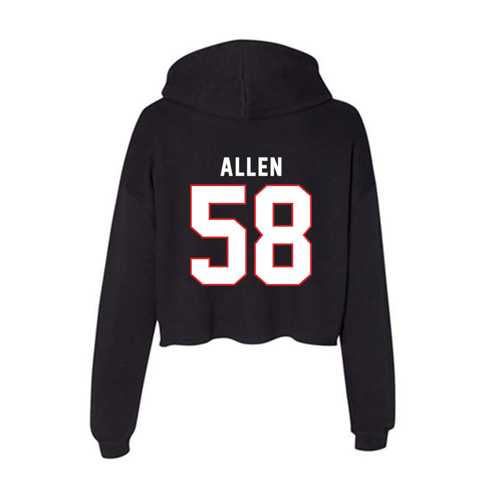 Texas Tech - NCAA Football : Tanner Allen - Women's Crop Fleece Hoodie-1