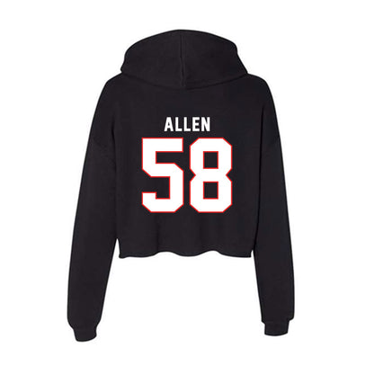 Texas Tech - NCAA Football : Tanner Allen - Women's Crop Fleece Hoodie-1