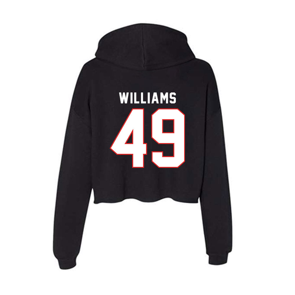 Texas Tech - NCAA Baseball : Carter Williams - Women's Crop Fleece Hoodie-1