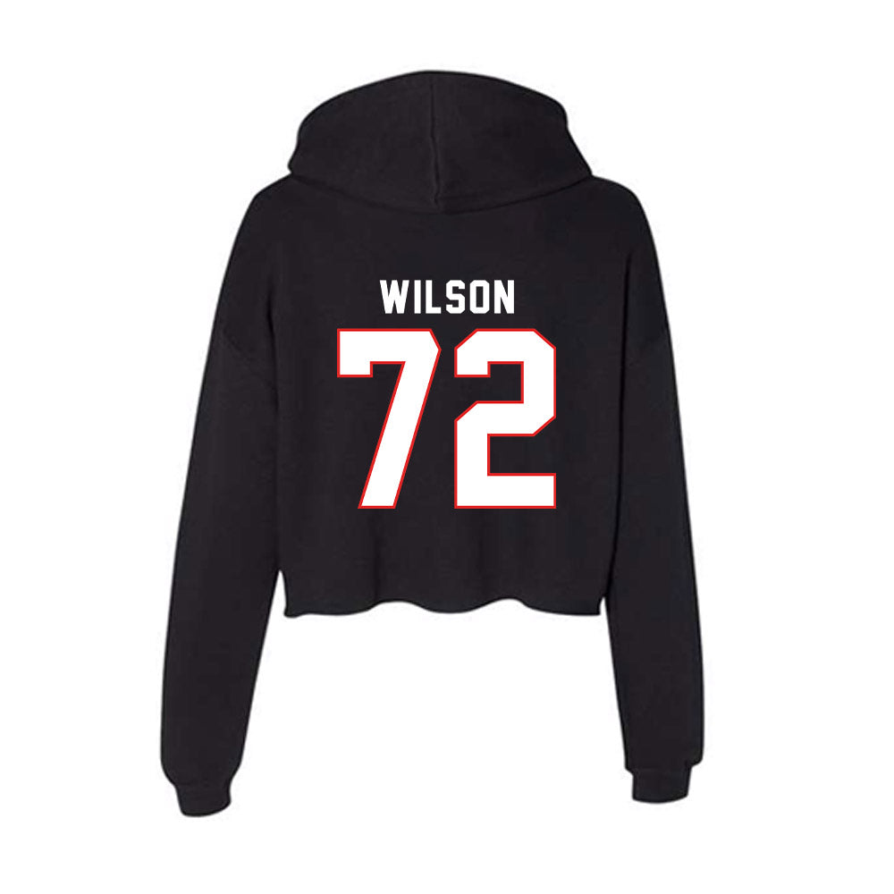 Texas Tech - NCAA Football : Sheridan Wilson - Women's Crop Fleece Hoodie-1