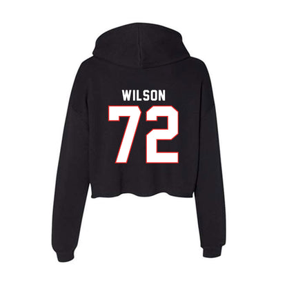 Texas Tech - NCAA Football : Sheridan Wilson - Women's Crop Fleece Hoodie-1