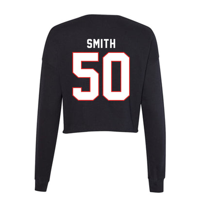 Texas Tech - NCAA Football : Edward Smith - Women's Cropped Crew Fleece-1