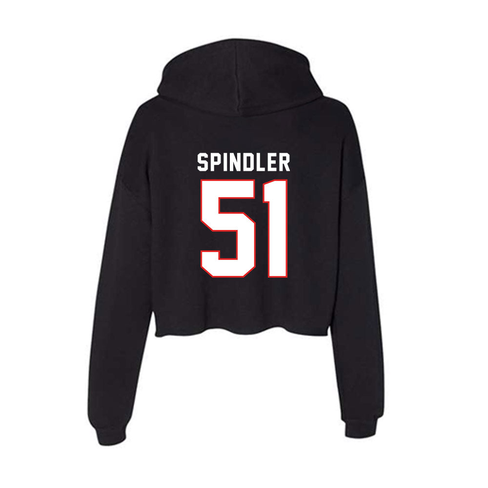 Texas Tech - NCAA Baseball : Jake Spindler - Women's Crop Fleece Hoodie-1