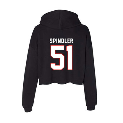 Texas Tech - NCAA Baseball : Jake Spindler - Women's Crop Fleece Hoodie-1