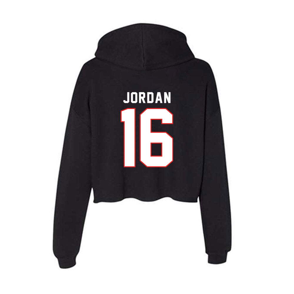 Texas Tech - NCAA Baseball : Will Jordan - Women's Crop Fleece Hoodie-1