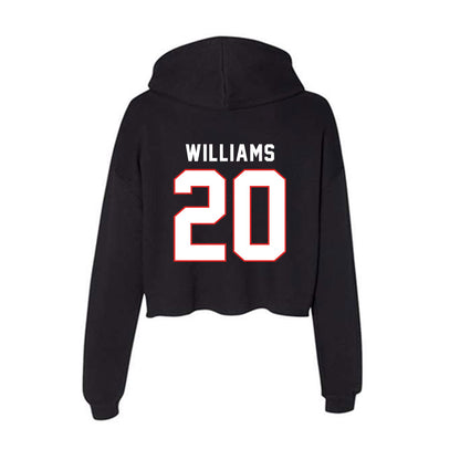 Texas Tech - NCAA Football : J'koby Williams - Women's Crop Fleece Hoodie-1