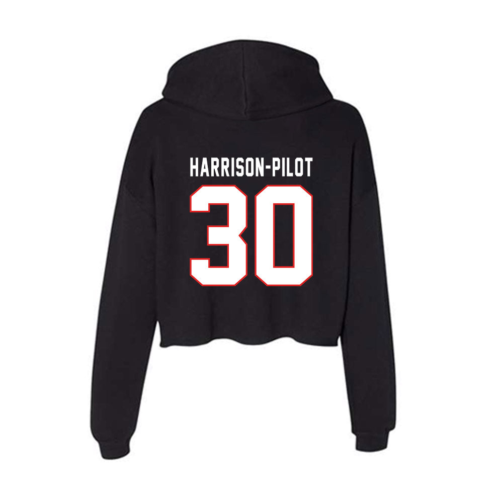 Texas Tech - NCAA Football : Mikal Harrison-Pilot - Women's Crop Fleece Hoodie-1
