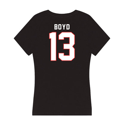 Texas Tech - NCAA Football : Brady Boyd - Women's V-Neck T-Shirt-1