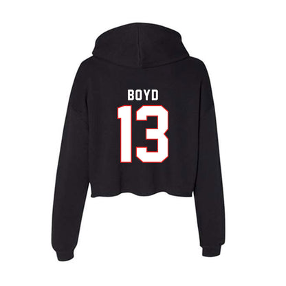 Texas Tech - NCAA Football : Brady Boyd - Women's Crop Fleece Hoodie-1