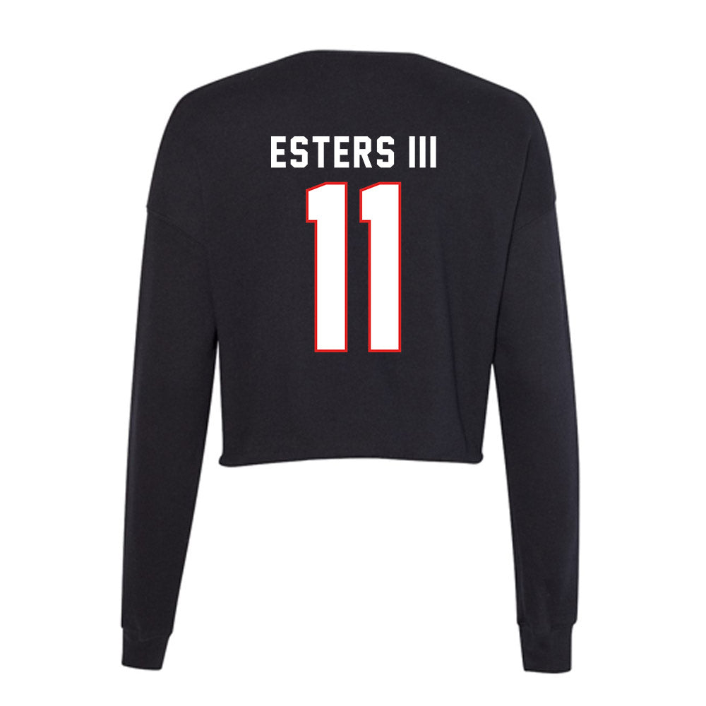 Texas Tech - NCAA Football : Charles Esters III - Women's Cropped Crew Fleece-1