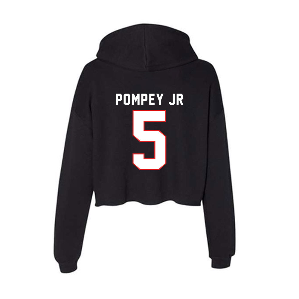 Texas Tech - NCAA Baseball : Timothy Pompey Jr - Women's Crop Fleece Hoodie-1
