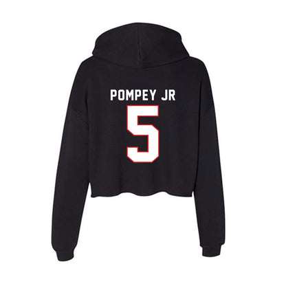 Texas Tech - NCAA Baseball : Timothy Pompey Jr - Women's Crop Fleece Hoodie-1