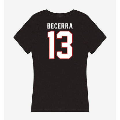 Texas Tech - NCAA Baseball : Donovan Becerra - Women's V-Neck T-Shirt-1