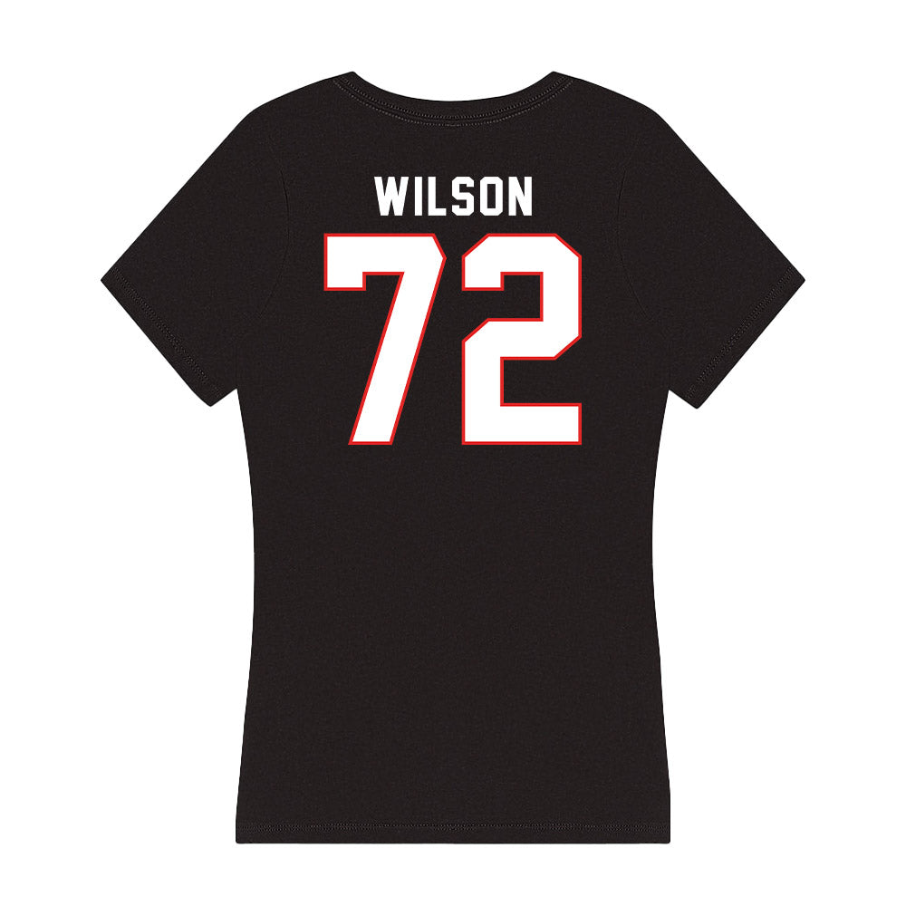 Texas Tech - NCAA Football : Sheridan Wilson - Women's V-Neck T-Shirt-1