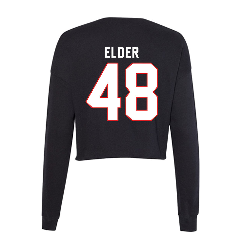 Texas Tech - NCAA Football : Gage Elder - Women's Cropped Crew Fleece-1