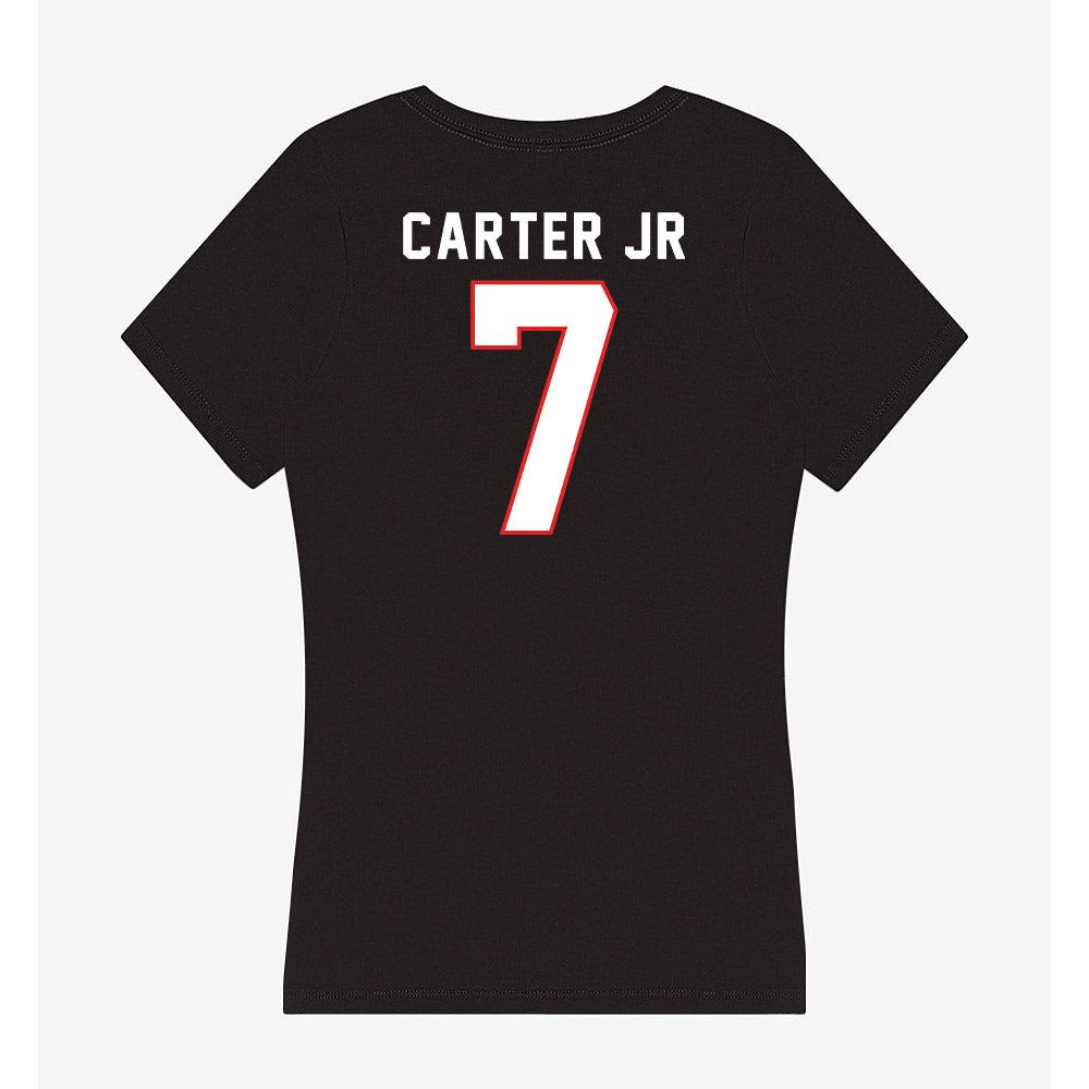 Texas Tech - NCAA Football : Terrance Carter Jr - Women's V-Neck T-Shirt-1