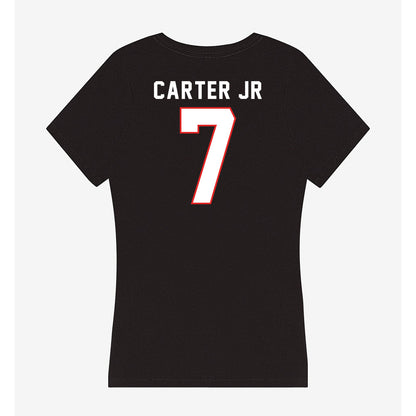 Texas Tech - NCAA Football : Terrance Carter Jr - Women's V-Neck T-Shirt-1