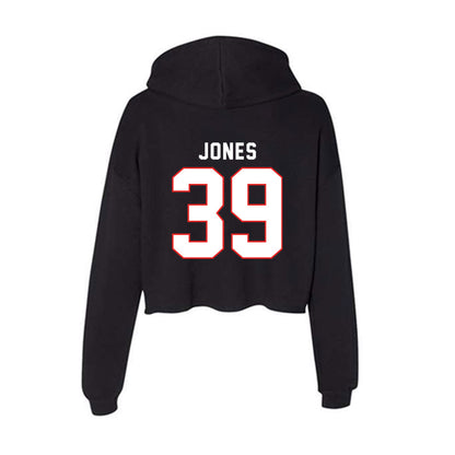 Texas Tech - NCAA Baseball : Ryan Jones - Women's Crop Fleece Hoodie-1