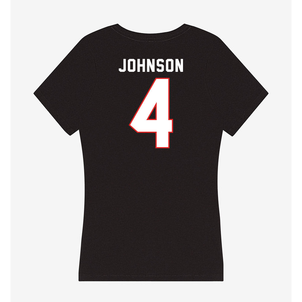 Texas Tech - NCAA Baseball : Kendyl Johnson - Women's V-Neck T-Shirt-1