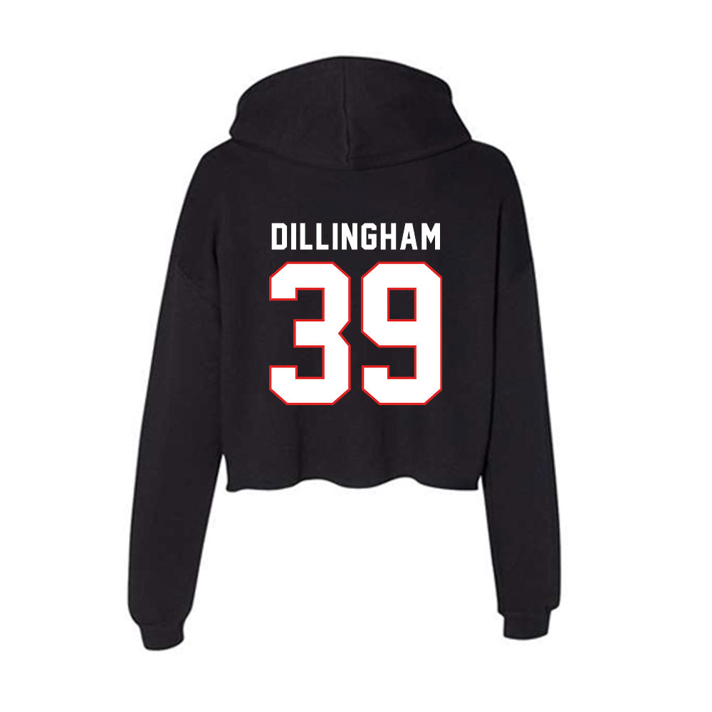 Texas Tech - NCAA Football : Luke Dillingham - Women's Crop Fleece Hoodie-1