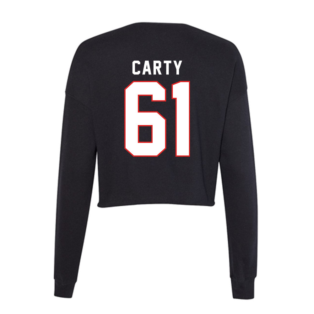 Texas Tech - NCAA Football : Connor Carty - Women's Cropped Crew Fleece-1