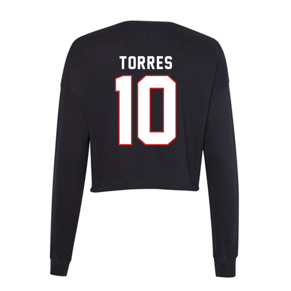 Texas Tech - NCAA Women's Soccer : Emma Torres - Women's Cropped Crew Fleece-1