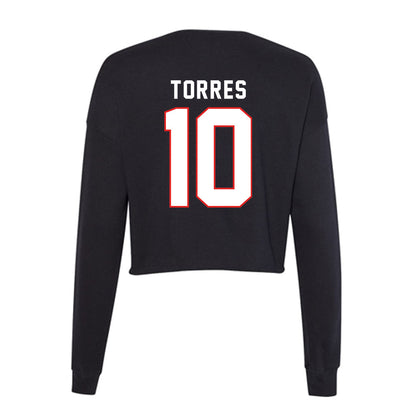Texas Tech - NCAA Women's Soccer : Emma Torres - Women's Cropped Crew Fleece-1