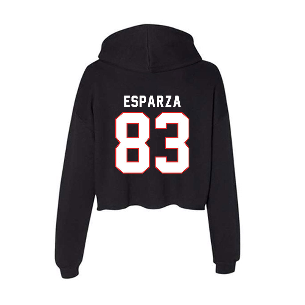 Texas Tech - NCAA Football : Jack Esparza - Women's Crop Fleece Hoodie-1