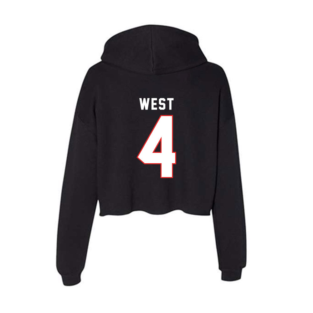 Texas Tech - NCAA Football : Tyrone West - Women's Crop Fleece Hoodie-1