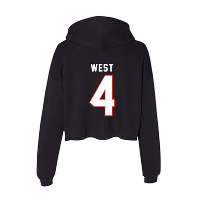 Texas Tech - NCAA Football : Tyrone West - Women's Crop Fleece Hoodie-1