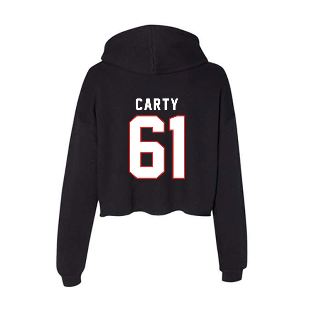 Texas Tech - NCAA Football : Connor Carty - Women's Crop Fleece Hoodie-1