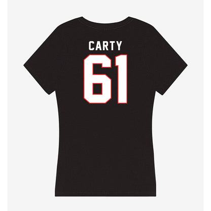 Texas Tech - NCAA Football : Connor Carty - Women's V-Neck T-Shirt-1