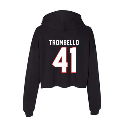 Texas Tech - NCAA Baseball : Brady Trombello - Women's Crop Fleece Hoodie-1