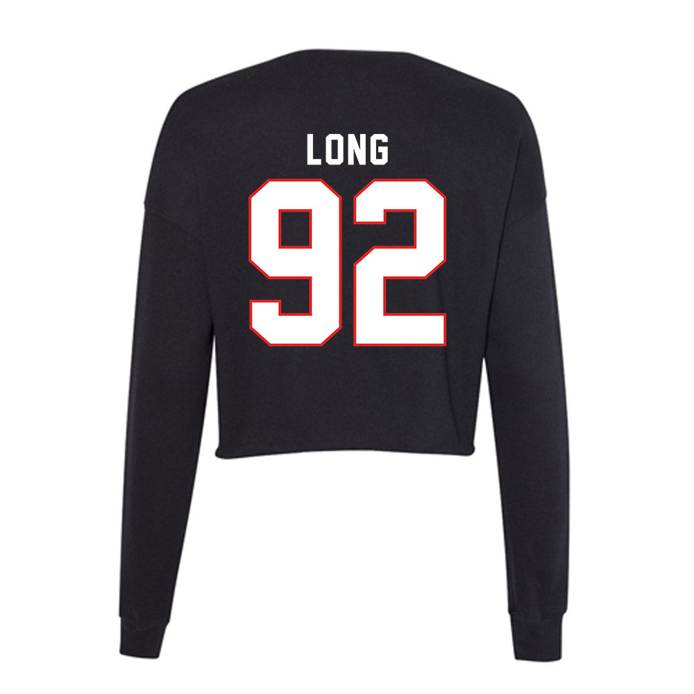 Texas Tech - NCAA Football : Kasen Long - Women's Cropped Crew Fleece-1